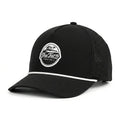 Harris&Co The Turn Black Performance Golf Snapback Hat – Breathable, Laser Perforated