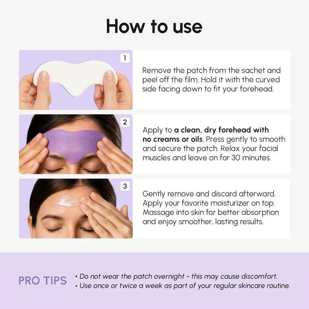 Marée Anti-Wrinkle Forehead Patches – Hydrogel Smoothing & Lifting Patches