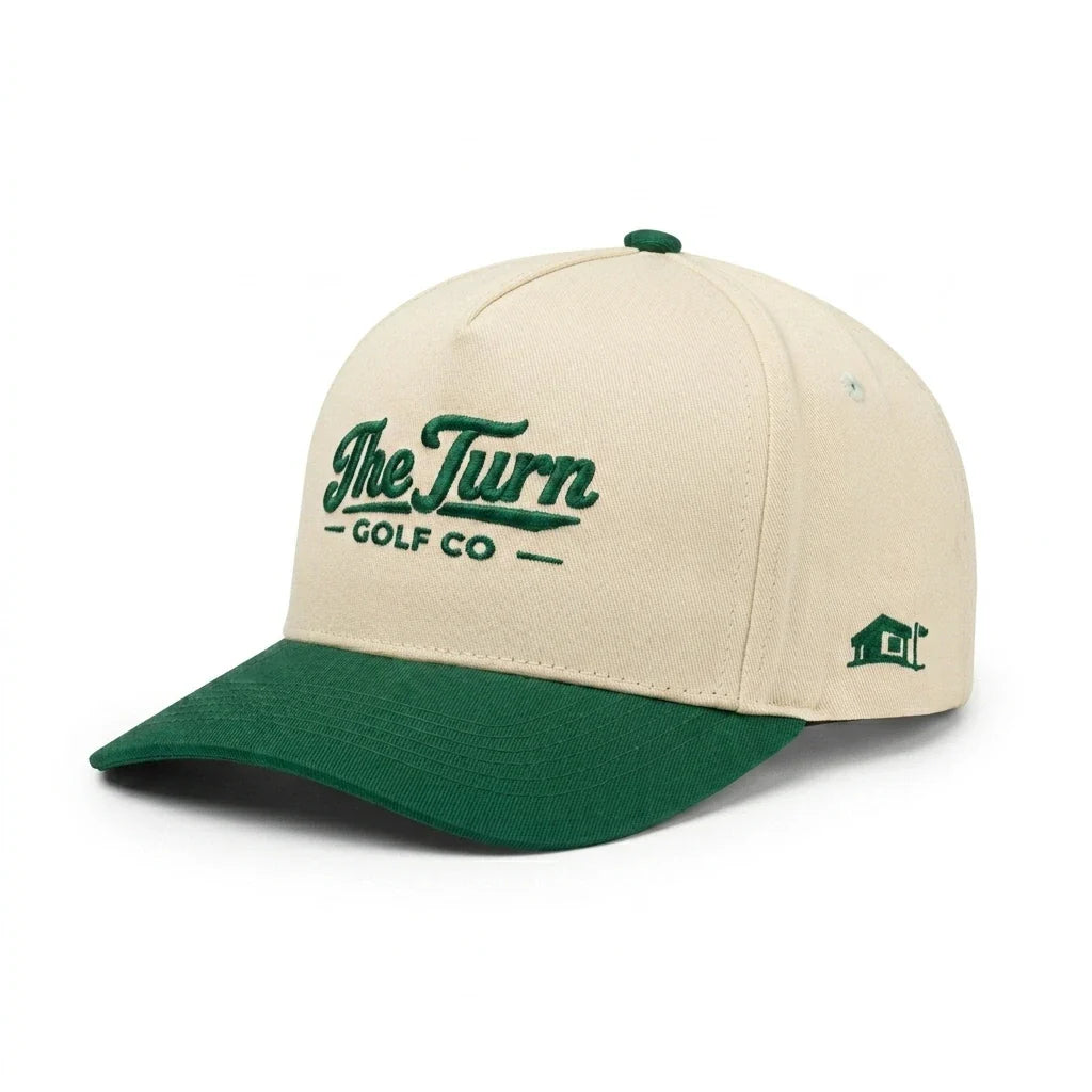 Harris&Co The Turn Green Two-Tone Golf Snapback Hat – Cotton, Adjustable