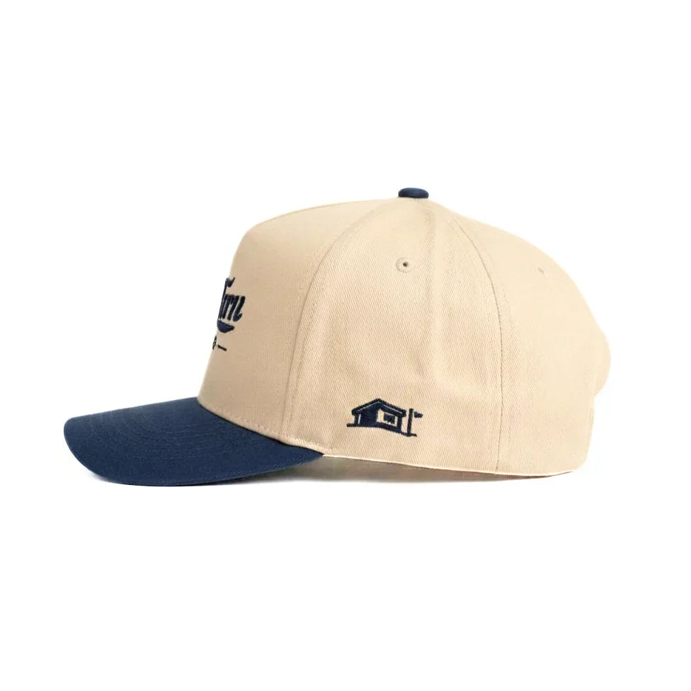 Harris&Co The Turn Navy Two-Tone Golf Snapback Hat – Cotton, Adjustable
