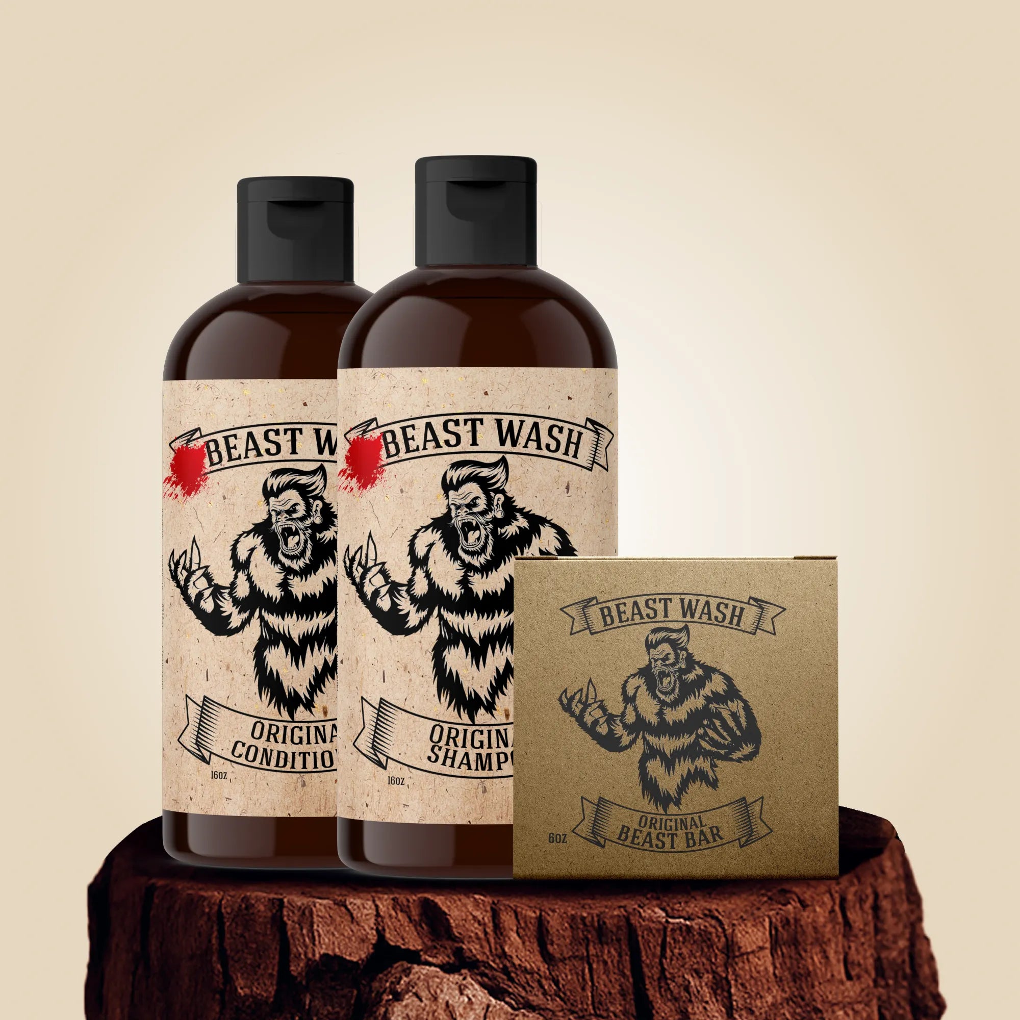 Harris&Co Beast Wash Shower Set – Organic Shampoo, Body Wash & Conditioner Bundle