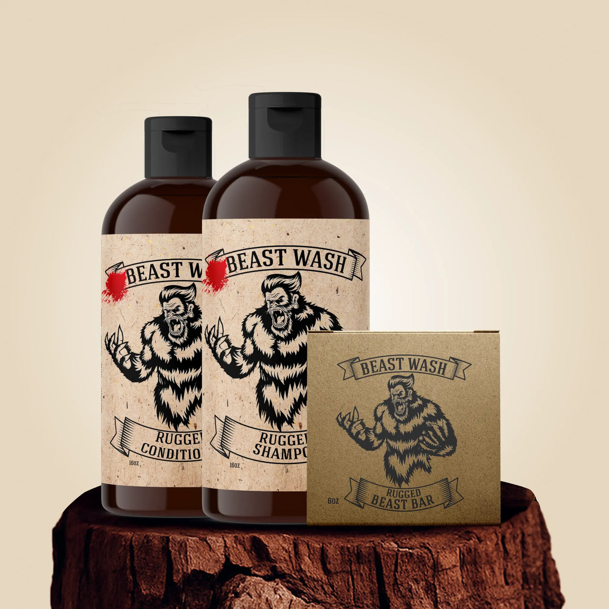 Harris&Co Beast Wash Shower Set – Organic Shampoo, Body Wash & Conditioner Bundle