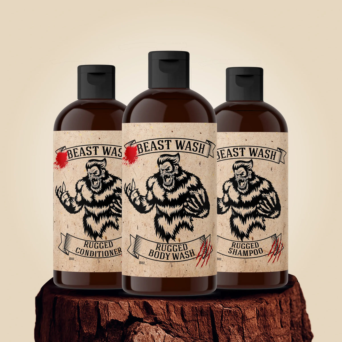 Harris&Co Beast Wash Shower Set – Organic Shampoo, Body Wash & Conditioner Bundle