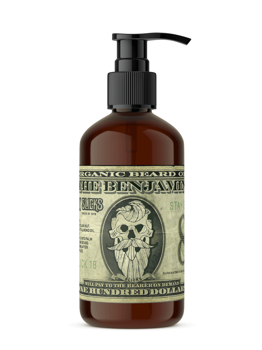 Harris&Co The Benjamin Beard Oil – Organic, 8oz Value Size, Anti-Itch & Moisturizing