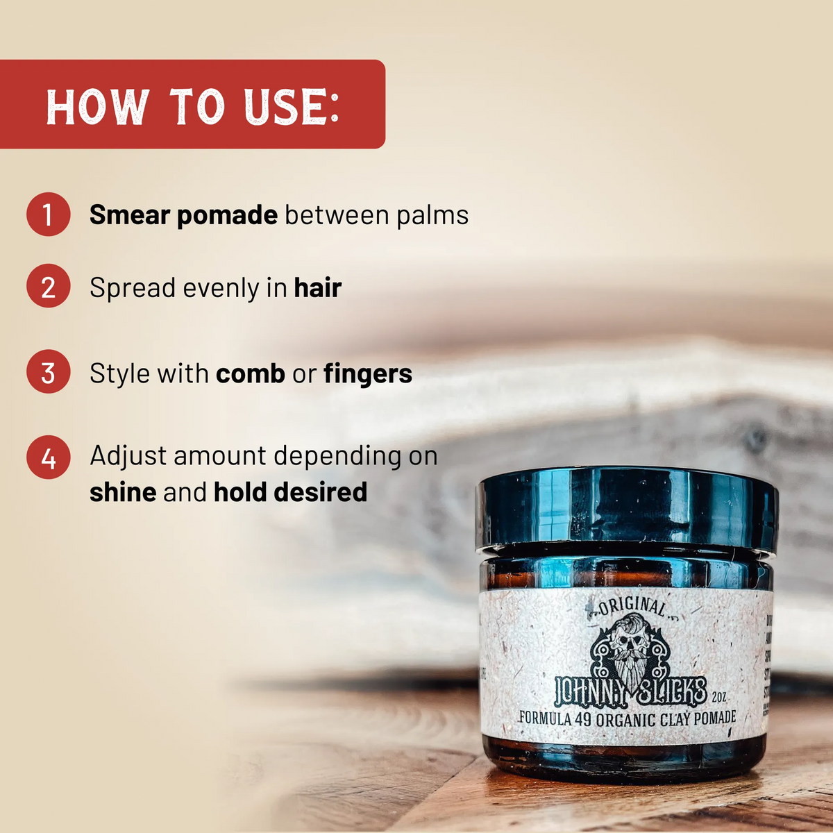 Harris&Co Formula 49 Organic Clay Pomade – Strong Hold, Matte Finish
