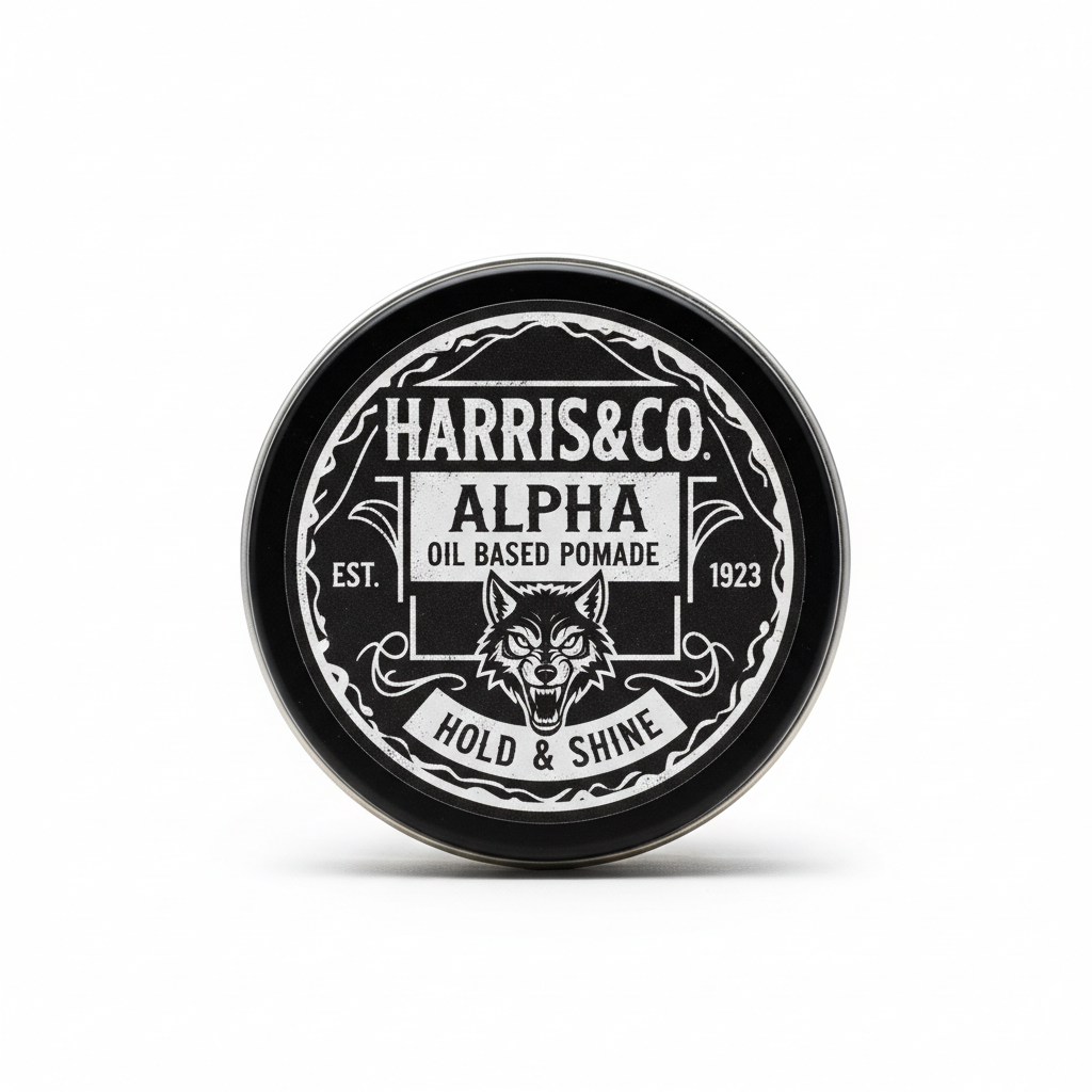 Harris&Co Alpha Oil Based Pomade on white background
