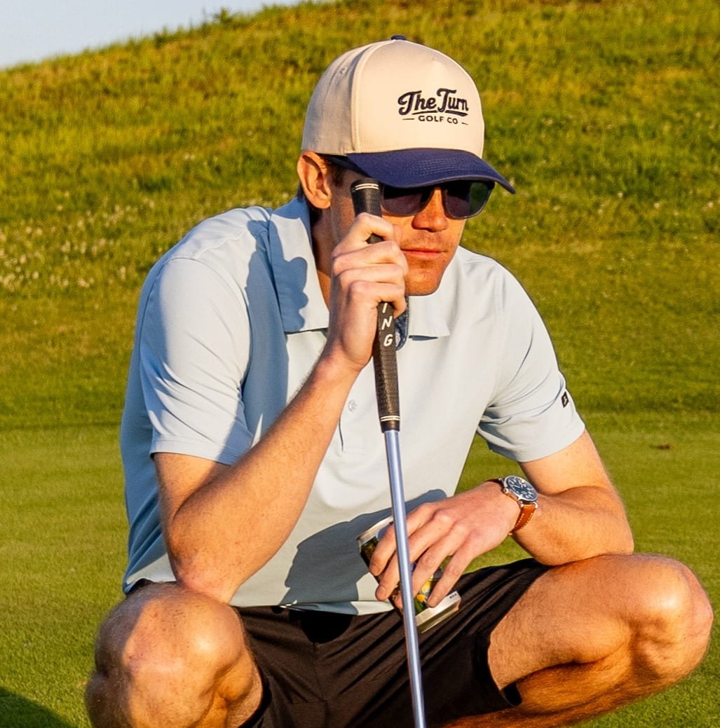 Harris&Co The Turn Navy Two-Tone Golf Snapback Hat – Cotton, Adjustable