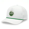 Harris&Co The Turn White Performance Golf Snapback Hat – Breathable, Laser Perforated